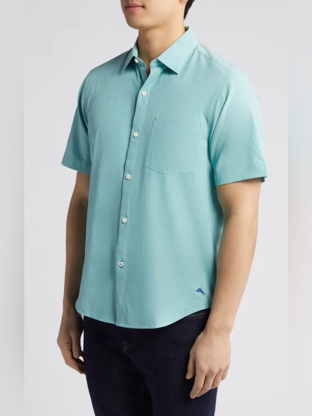 Tommy Bahama Cypress Sands Camp Shirt | Teal | Size XLarge